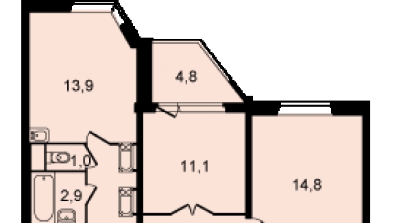 Дома серии копэ, планировки квартир с размерами. Варианты перепланировки копэ Цена на согласование